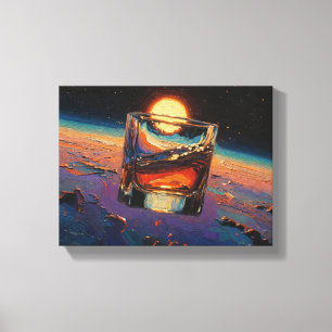 Kunst van Whiskey: In de ruimte (schilderij nr. 3) Canvas Afdruk