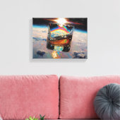 Kunst van Whiskey: In de ruimte (schilderij nr. 4) Canvas Afdruk (Insitu (Woonkamer))
