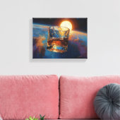 Kunst van Whiskey: In de ruimte (schilderij nr. 5) Canvas Afdruk (Insitu (Woonkamer))