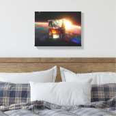 Kunst van Whiskey: In de ruimte (schilderij nr. 6) Canvas Afdruk (Insitu (Slaapkamer))