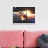 Kunst van Whiskey: In de ruimte (schilderij nr. 6) Canvas Afdruk (Insitu (Woonkamer))