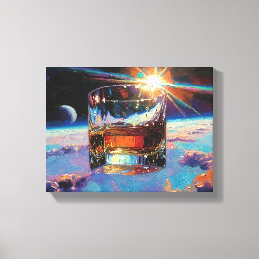 Kunst van Whiskey: In de ruimte (schilderij nr. 9) Canvas Afdruk (Voorkant)