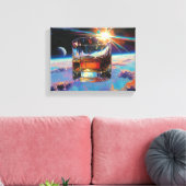Kunst van Whiskey: In de ruimte (schilderij nr. 9) Canvas Afdruk (Insitu (Woonkamer))