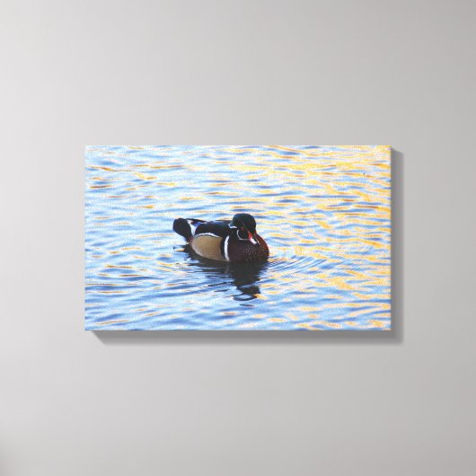Kunst van Wood Duck Canvas Afdruk (Voorkant)
