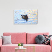 Kunst van Wood Duck Canvas Afdruk (Insitu (Woonkamer))