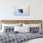 Kunst van Wood Duck Canvas Afdruk (Insitu (Slaapkamer))