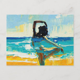 Kunst van Yoga (#2) olieverfschilderij Feestdagenkaart