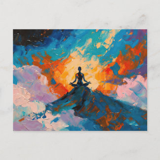 Kunst van Yoga (#4) olieverfschilderij Briefkaart