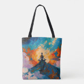 Kunst van Yoga (#4) olieverfschilderij Tote Bag (Achterkant)