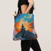 Kunst van Yoga (#4) olieverfschilderij Tote Bag (Dichtbij)