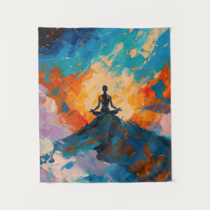Kunst van Yoga (#4) olieverfschilderij Wandkleed