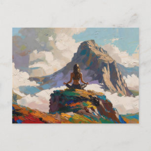 Kunst van Yoga: Evenwichtige Schoonheid (Olie Schi Briefkaart