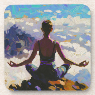 Kunst van Yoga: Gebalanceerde Schoonheid (Olie Sch Bier Onderzetter