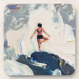 Kunst van Yoga: Gebalanceerde Schoonheid (Olie Sch Bier Onderzetter