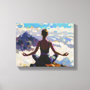 Kunst van Yoga: Gebalanceerde Schoonheid (Olie Sch Canvas Afdruk