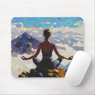 Kunst van Yoga: Gebalanceerde Schoonheid (Olie Sch Muismat
