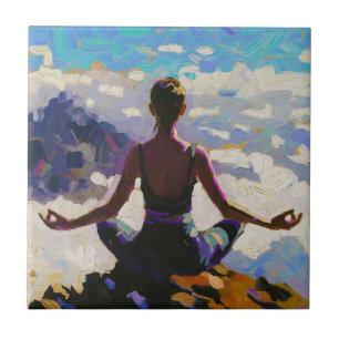 Kunst van Yoga: Gebalanceerde Schoonheid (Olie Sch Tegeltje