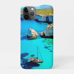 Kunst van zeilboot aan de klifzijde heiligdom Case-Mate iPhone case