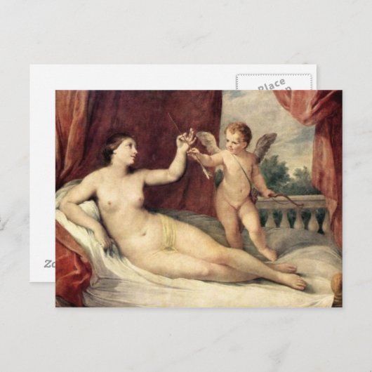  kunst - Venus & Cupid - Reni Briefkaart (Voorkant / Achterkant)