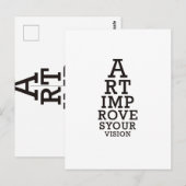 Kunst verbetert je zicht Oogkaart Briefkaart (Voorkant / Achterkant)