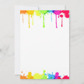 Kunst / Verf / Craft verjaardagsfeestje uitnodigin Kaart (Achterkant)