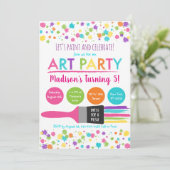 Kunst Verf Verjaardag Kaart (Staand voorkant)