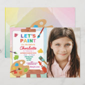Kunst Verjaardag Schilderij Partij Verf Ambachten  Kaart (Voorkant / Achterkant)