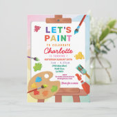 Kunst Verjaardag Schilderij Partij Verf Ambachten  Kaart (Staand voorkant)