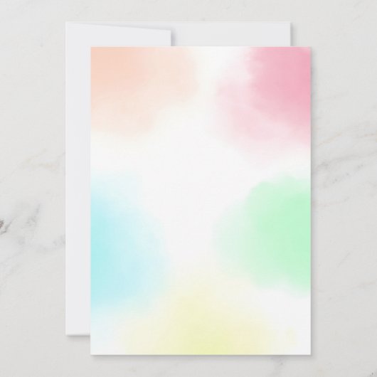 Kunst Verjaardag Uitnodiging Schilderen Party Meis (Achterkant)