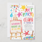 Kunst Verjaardagsfeest | Kunstenaar schilderen Kaart (Voorkant)