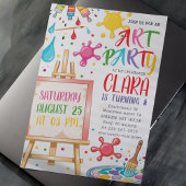 Kunst Verjaardagsfeest | Kunstenaar schilderen Kaart