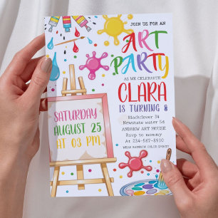 Kunst Verjaardagsfeest   Kunstenaar schilderen Kaart