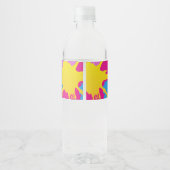 Kunst Verjaardagsfeest - Water/Cup/Drink label Waterfles Etiket (Achterkant)