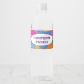 Kunst Verjaardagsfeest - Water/Cup/Drink label Waterfles Etiket (Voorkant)