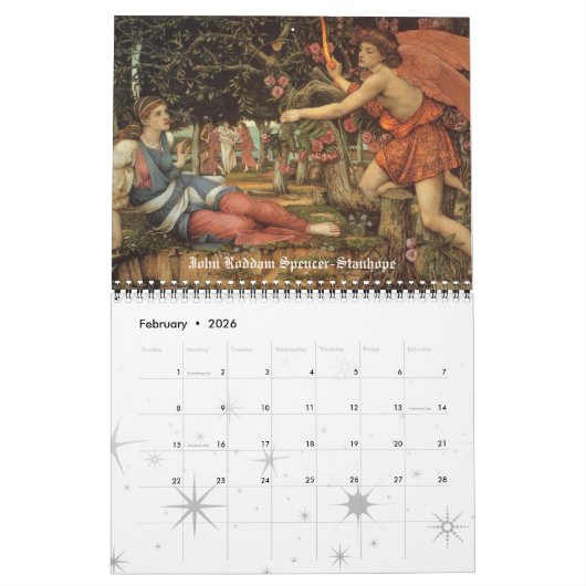  Kunst, Victoriaans Era Angels Kalender (Feb 2026)
