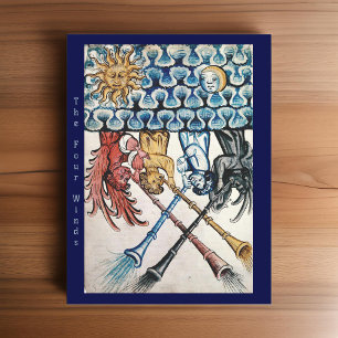 Kunst Vintage De Vier Windstreken Richting Briefkaart