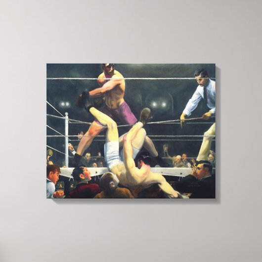 Kunst vintage sport boksen 1924 canvas afdruk (Voorkant)