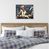 Kunst vintage sport boksen 1924 canvas afdruk (Insitu (Slaapkamer))