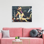 Kunst vintage sport boksen 1924 canvas afdruk (Insitu (Woonkamer))