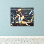 Kunst vintage sport boksen 1924 canvas afdruk (Insitu (Houten vloer))