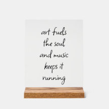 Kunst voedt de ziel acryl teken