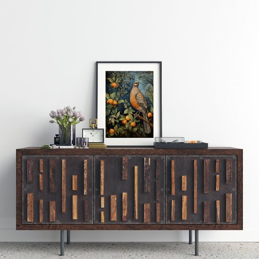 kunst Vogel in een boom Poster