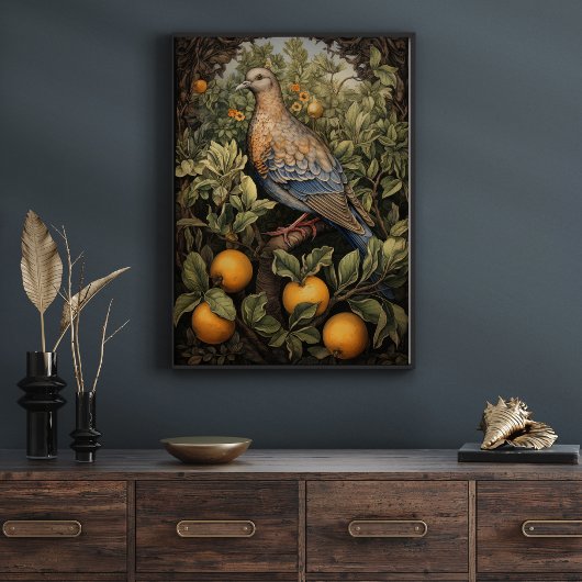 kunst Vogel in een boom Poster