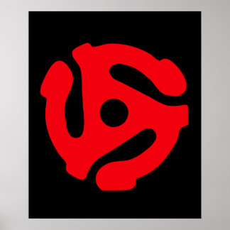 Kunst voor 45-rpm recordadapter voor muziekgeeks poster