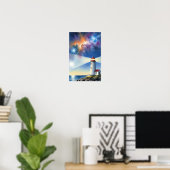 Kunst voor aan de wand. Vuurtoreneiland Poster (Thuiskantoor)