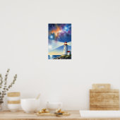 Kunst voor aan de wand. Vuurtoreneiland Poster (Keuken)