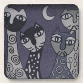 Kunst voor Abstracte katten Bier Onderzetter (Voorkant)
