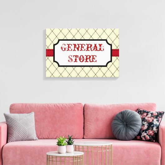 Kunst voor algemene winkelbord canvas afdruk (Insitu (Woonkamer))
