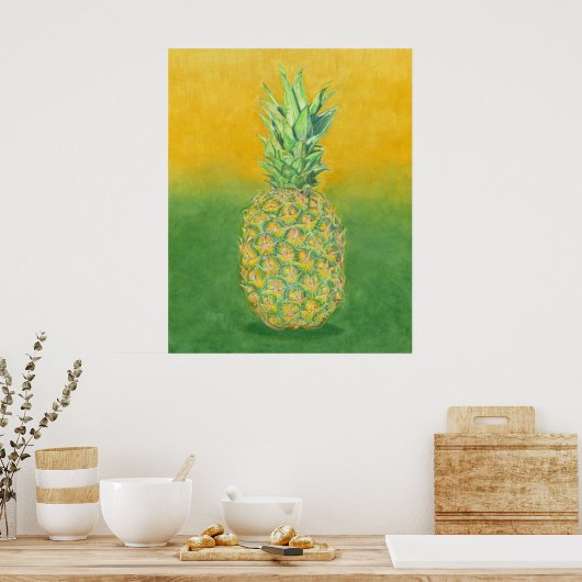Kunst voor ananas poster (Keuken)