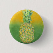 Kunst voor ananas ronde button 3,2 cm (Voorkant)